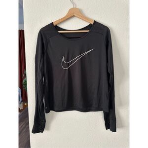 Nike Dri-Fit black long sleeve athletic top